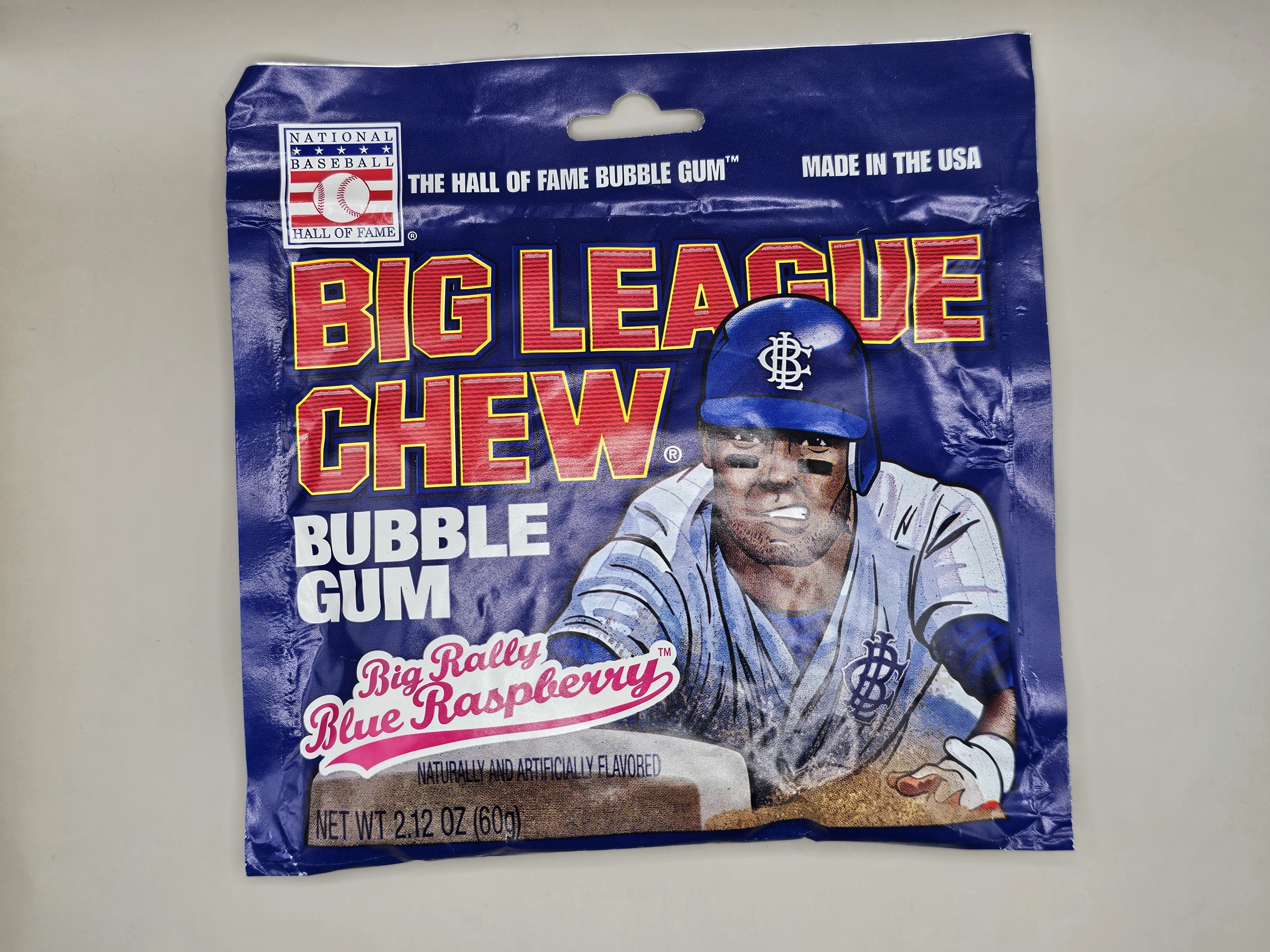 Blue raspberry big league chew.