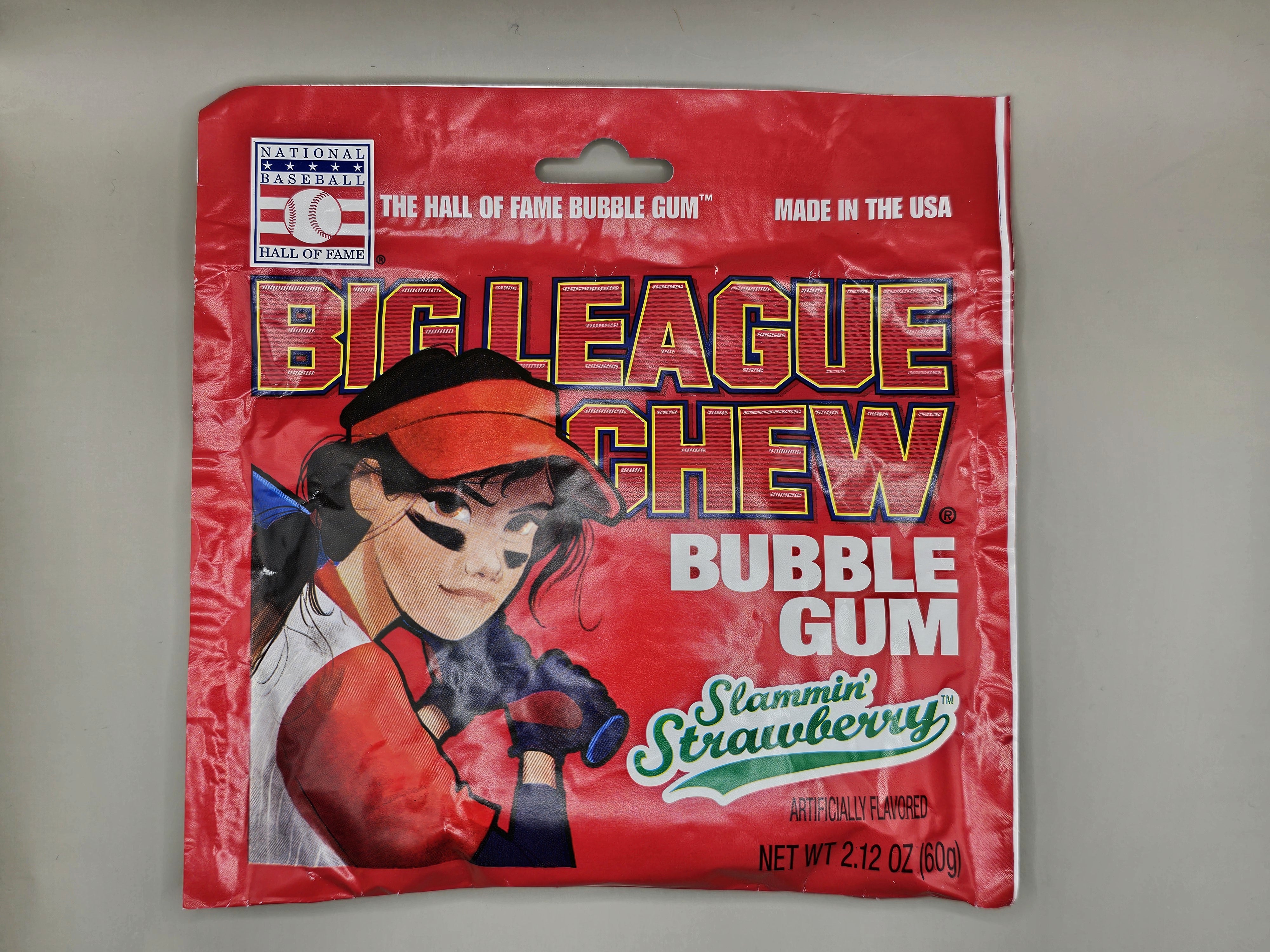 Strawberry big league chew.