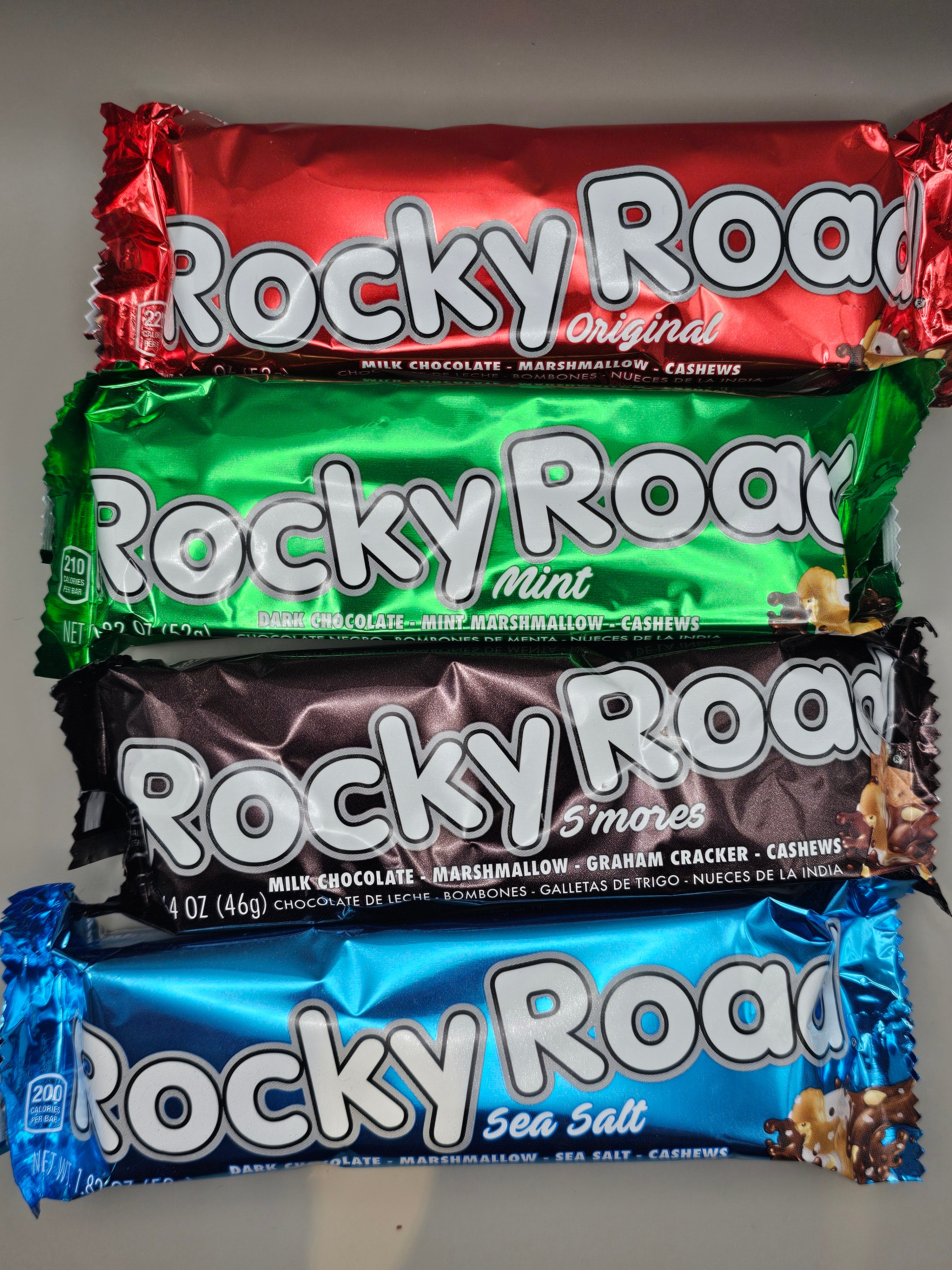 Assorted flavors of chocolate covered marshmallow with sea salt.