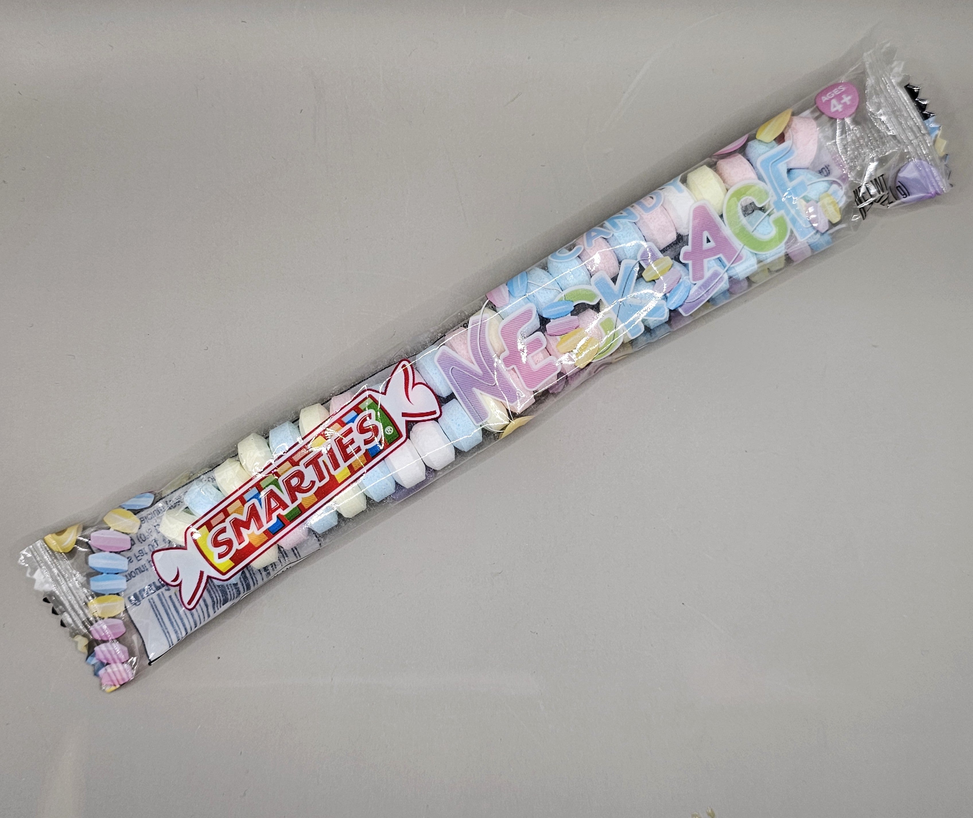 Wrapped candy necklace.