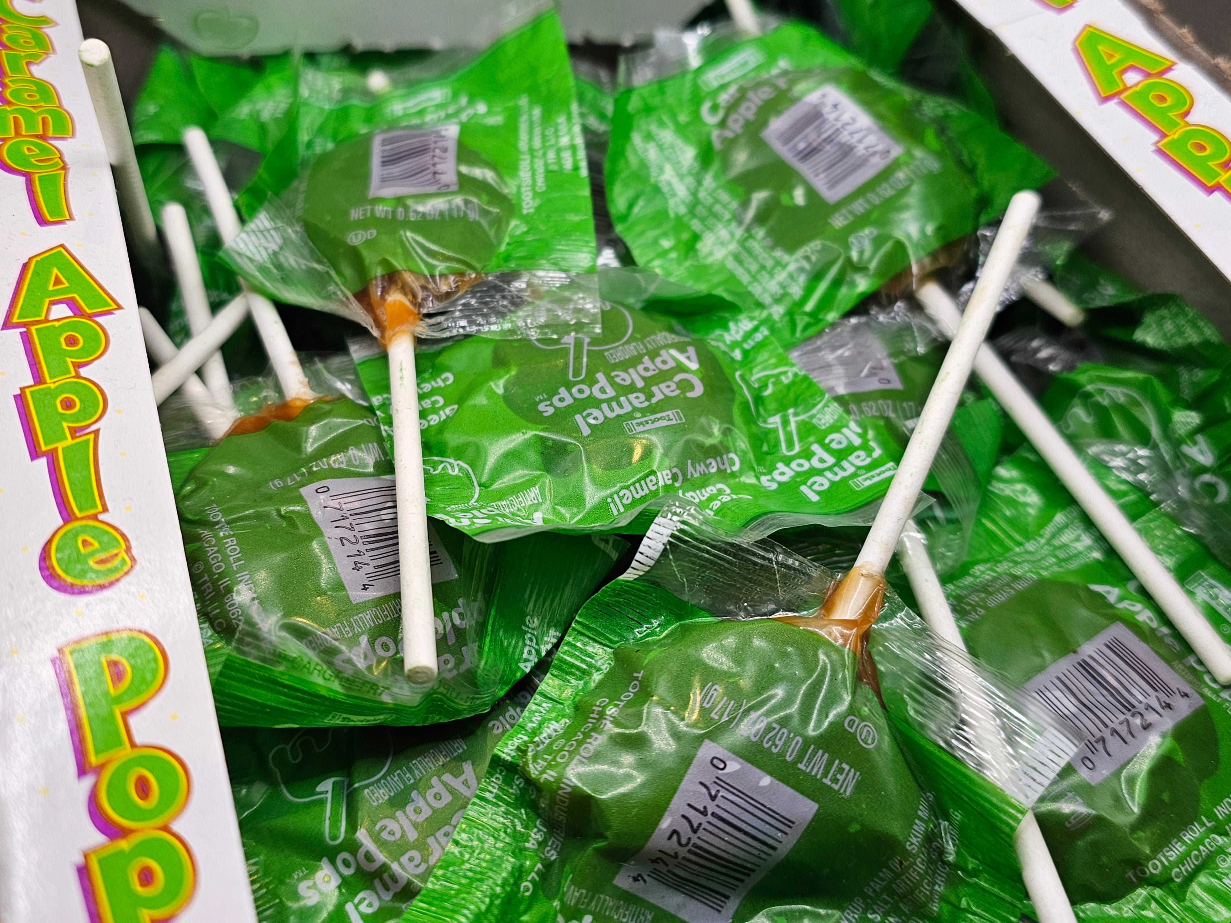 Caramel apple pops box